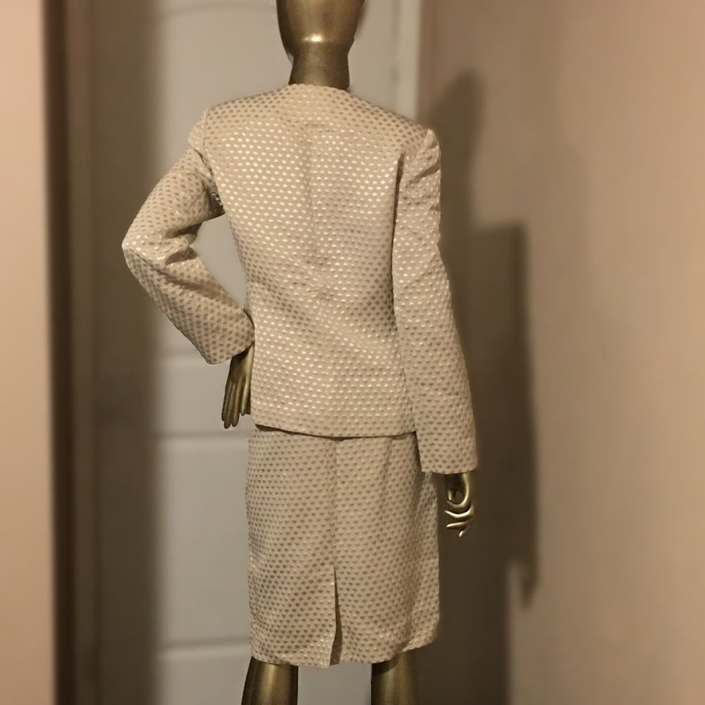 RICKIE FREEMAN for TERI JON Silk & Wool Cocktail Skirt Suit ✨ NEIMAN MARCUS - Picture 10 of 16